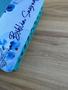 Imagem de Biblia Premium glitter azul flores Letras Grandes com Harpa E Corinhos Indice