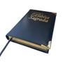 Imagem de Biblia Preta material sintético Cp dura acolchoada com Borda Dourada S  Cantoneiras  ARC com Harpa