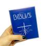 Imagem de Bíblia Sagrada Católica Pequena Azul De Bolso Aparecida 13cm