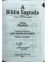 Imagem de Bíblia sagrada com letra grande  arc  com harpa cristã e corinhos  tamanho médio  capa floral  com índice