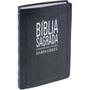 Imagem de Bíblia Sagrada Evangélica Slim Com Harpa Cristã Capa Luxo Síntética Azul Nobre