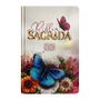 Imagem de Bíblia Sagrada King James Atualizada  Slim  Letra Normal  Capa Dura  Flores e Borboletas