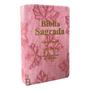 Imagem de Biblia Sagrada Letra Gigante Luxo Popular - Folha Rosa - Com Harpa - Mulher - RC