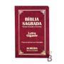Imagem de Biblia Sagrada Letra Gigante Luxo Popular - Vinho - Com Harpa  - RC