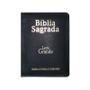 Imagem de Bíblia Sagrada Média com Zíper  Letra Normal ARC  Harpa Avivada e Corinhos  PU Preto