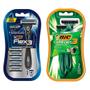 Imagem de Bic Kit Barbeador Comfort 3 Advance Sensitive + Flex 3 Recarregável 5 Cartuchos