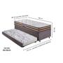 Imagem de Bicama Box Baú 88x188 Suede Cinza com Colchão Ortoline New Dupla Face Anjos