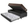 Imagem de Bicama Box Baú com Linho Bege 88x188 com Colchão Relax Adorabile Molas Ensacadas Ecoflex