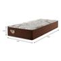 Imagem de Bicama Box Baú com material sintético Linho Branco 88x188 com Colchão Relax Adorabile Molas Ensacadas Ecoflex