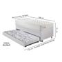 Imagem de Bicama Box Baú material sintético Linho Branco 88x188 com Colchão Ecoline D33 Ecoflex