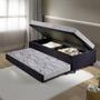 Imagem de Bicama Box Baú Solteiro Com Colchão Ecoline D20 Ecoflex Suede Preto 88x188