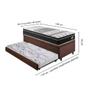 Imagem de Bicama Box Baú Solteiro Com Colchão Gransleep Ecoflex Molas Verticoil Suede Marrom 88x188