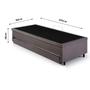 Imagem de Bicama Box Com Baú Solteirão 96x203 com Colchão Auxiliar Suede Cinza