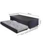 Imagem de Bicama Box com Baú Solteiro 88x188 com Colchão Auxiliar Suede Preto