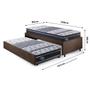 Bicama Box Solteiro 88x188 Suede Marrom com Dois Colchões Gransleep Molas Verticoil Ecoflex - Cama inHouse Imagem de Bicama Box Solteiro 88x188 Suede Marrom com Dois Colchões Gransleep Molas Verticoil Ecoflex