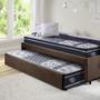 Bicama Box Solteiro 88x188 Suede Marrom com Dois Colchões Gransleep Molas Verticoil Ecoflex - Cama inHouse Imagem de Bicama Box Solteiro 88x188 Suede Marrom com Dois Colchões Gransleep Molas Verticoil Ecoflex