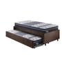 Bicama Box Solteiro 88x188 Suede Marrom com Dois Colchões Gransleep Molas Verticoil Ecoflex - Cama inHouse Imagem de Bicama Box Solteiro 88x188 Suede Marrom com Dois Colchões Gransleep Molas Verticoil Ecoflex