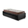 Imagem de Bicama Box Solteiro 99x199 Suede Preto com 2 Colchões Relax Adorabile Molas Ensacadas Ecoflex