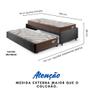 Imagem de Bicama Box Solteiro 99x199 Suede Preto com 2 Colchões Relax Adorabile Molas Ensacadas Ecoflex