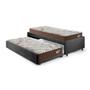 Imagem de Bicama Box Solteiro 99x199 Suede Preto com 2 Colchões Relax Adorabile Molas Ensacadas Ecoflex