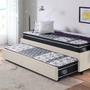 Imagem de Bicama Box Solteiro Areia 88x188 com Dois Colchões GranSleep Verticoil Ecoflex