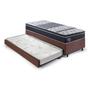 Imagem de Bicama Box Solteiro com Colchão Gran Sleep Ecoflex Molas Verticoil Suede 88x188cm