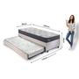 Imagem de Bicama Box Solteiro King com Colchão Adapto Ecoflex Molas Ensacadas Suede 96x203cm