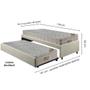 Imagem de Bicama Box Solteiro Linho Bege 88x188 com Colchão Airtech Molas Ensacadas Ortobom