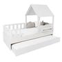 Imagem de Bicama Casinha com Telhado Mdf e Grades Anatômica Branco Mobilistore