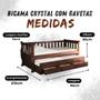 Imagem de Bicama Madeira Maciça Com 3 Gavetas Crystal Cor Castanho