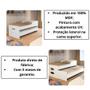 Imagem de Bicama Solteiro Com Auxiliar 100% MDF Com Grade De Proteção Reforçada Cores Disponíveis