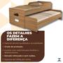 Imagem de Bicama Solteiro Com Colchões D33 Gold Cama Bibox Reforçada com Auxiliar 