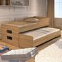 Imagem de Bicama Solteiro Com Colchões D33 Gold Cama Bibox Reforçada com Auxiliar 