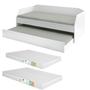 Imagem de Bicama Solteiro Duo com Cama Auxiliar em Mdf Premium Branco com 2 Colchões