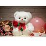 Imagem de Bicho de pelúcia HollyHome Teddy Bear Rose Bear 30 cm branco