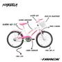 Imagem de Bicicleta A20 Marbela com Cesta e Garupa TK3 Track Branco/Rosa