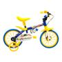 Imagem de Bicicleta aro 12 big boy shark masc. azul/amar bike infantil