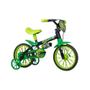 Imagem de Bicicleta Aro 12 Black 12 Nathor Verde e Preto