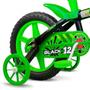 Imagem de Bicicleta Aro 12 Black Com Rodinhas e Squeeze - Nathor