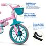 Imagem de Bicicleta Aro 12 Com Cestinha Meninas Bike Rosa Rodinhas