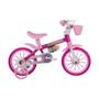 Imagem de Bicicleta Aro 12 Flower Nathor Rosa e Lilás