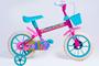 Imagem de Bicicleta Aro 12 Infantil Feminina Pink e Azul Turquesa - Personagem