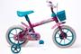 Imagem de Bicicleta Aro 12 Infantil Feminina Pink e Azul Turquesa - Personagem