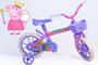 Imagem de Bicicleta Aro 12 Infantil Feminina Rosa e Lilás - Personagem