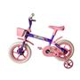 Imagem de Bicicleta Aro 12 Infantil Feminina Samy Lillo Lilás Rosa