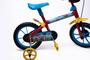 Imagem de Bicicleta Aro 12 Infantil Masculina Vermelho /Azul/Amarelo - Personagem