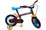 Imagem de Bicicleta Aro 12 Infantil Masculina Vermelho /Azul/Amarelo - Personagem