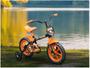 Imagem de Bicicleta Aro 12 Infantil Track Bikes Arco Iris Preto e Laranja com Rodinhas
