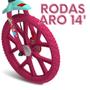 Imagem de Bicicleta  aro 14 rosa sweet game bandeirante ref 3046 + 4 anos