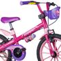 Imagem de Bicicleta aro 16 com Rodinha e Capacete Menina Top Girls